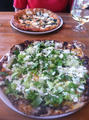 Tostada Pizza from CPK - dinner date with one of my best friends from college