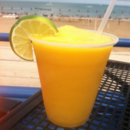 Drinks on the beach on a Wednesday afternoon (one of the perks to a not-so-normal work schedule)